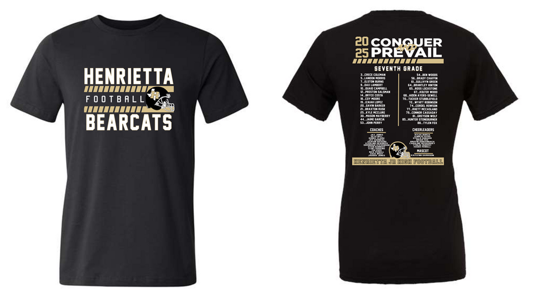 2025 HASC JUNIOR HIGH 7th Grade Football Roster Tee