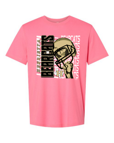 2025 PINK OUT Henrietta Bearcats Football Helmets