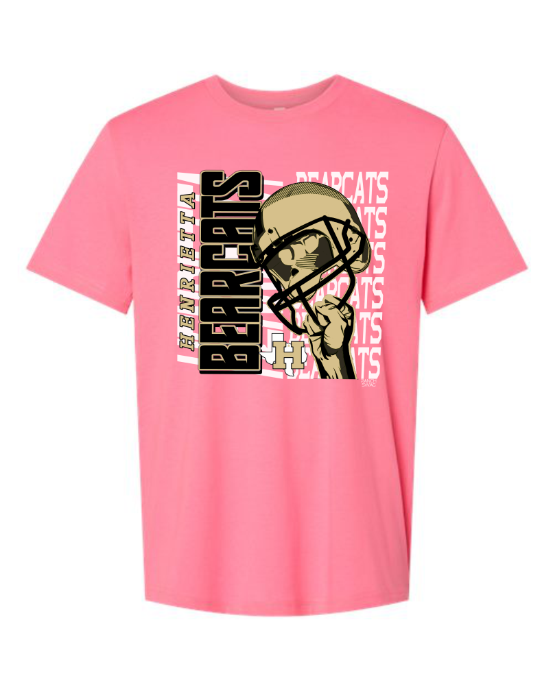 2025 PINK OUT Henrietta Bearcats Football Helmets