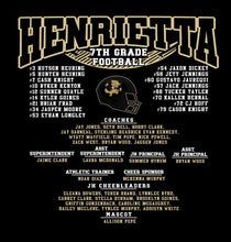 2026 HASC Henrietta Bearcats 7th Grade Football Roster