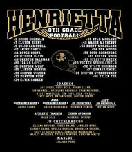 2026 HASC Henrietta Bearcats 8th Grade Football Roster
