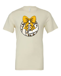 Leopard Volleyball with Gold Coquette Bow