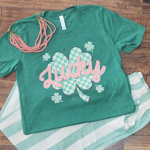 Lucky Checkered Shamrock