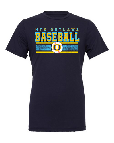 NTX Outlaws - Distressed Lines Baseball