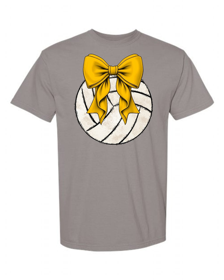 Volleyball with Gold Coquette Bow