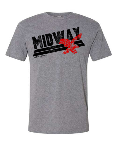 Distressed Midway Old School Falcon - Fundraiser tee