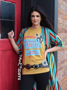 Buckaroo Motel Red and Turquoise