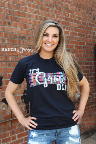 Serape Stripe Game Day Black Words