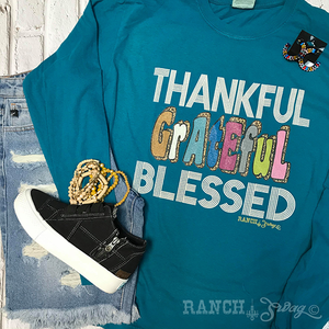 Retro Thankful Grateful Blessed
